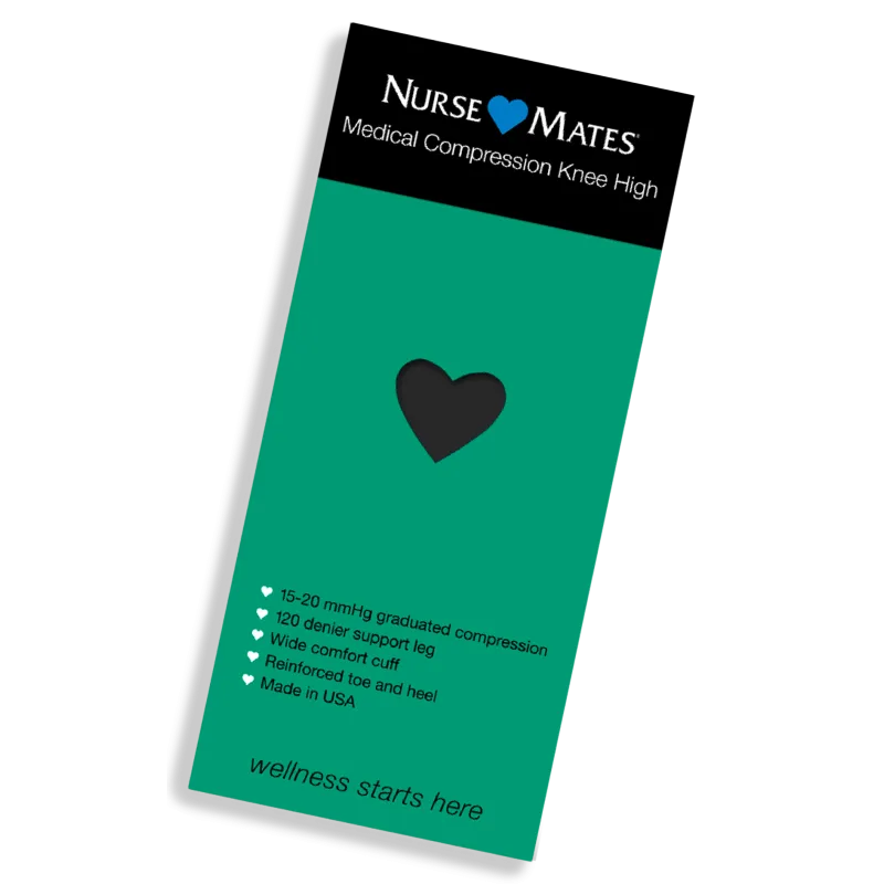 Nurse Mates Nurse Mates Women's 15-20 mmHg Moderate Medical Knee High Compression Socks