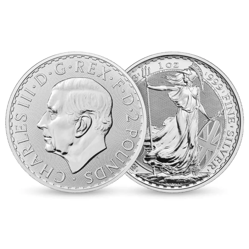 The Royal Mint Britannia 2023 1 oz Silver Bullion Coin (King Charles III)