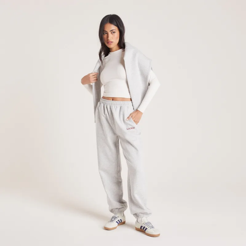 Lounge Underwear Cuffed Joggers, Grey Marl