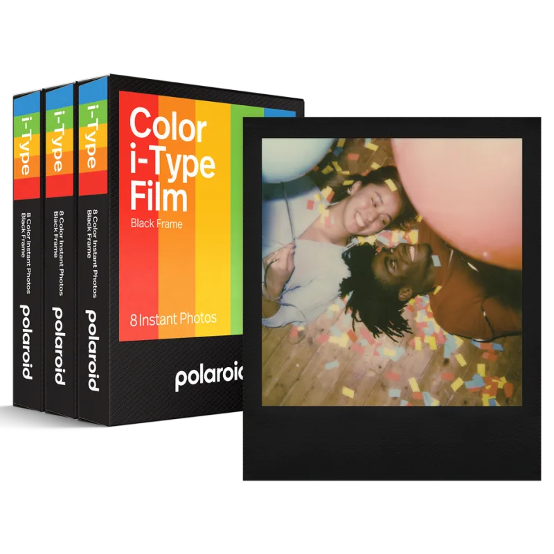 Polaroid Color i-Type Black Frame Film, triple pack
