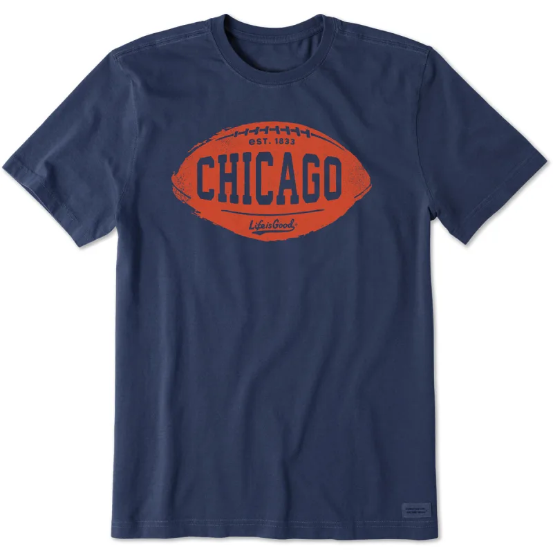 Life is Good Men's Chicago Football Short Sleeve Crusher Tee