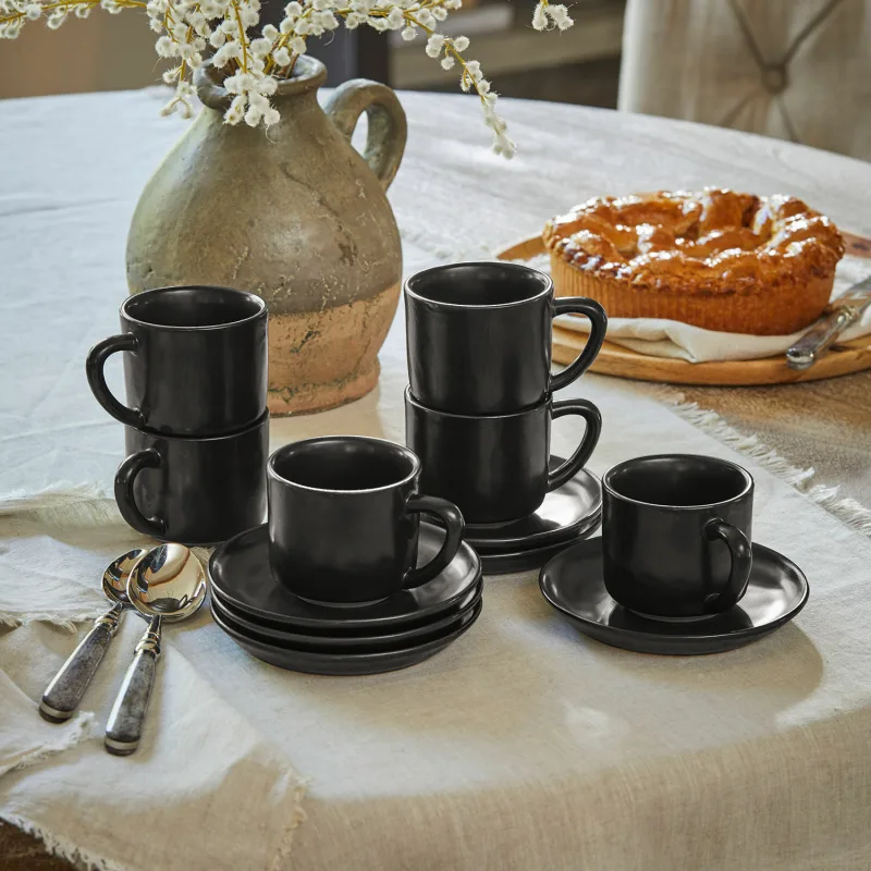 LOBERON Tasse mit Untertasse 6er Set Biarré