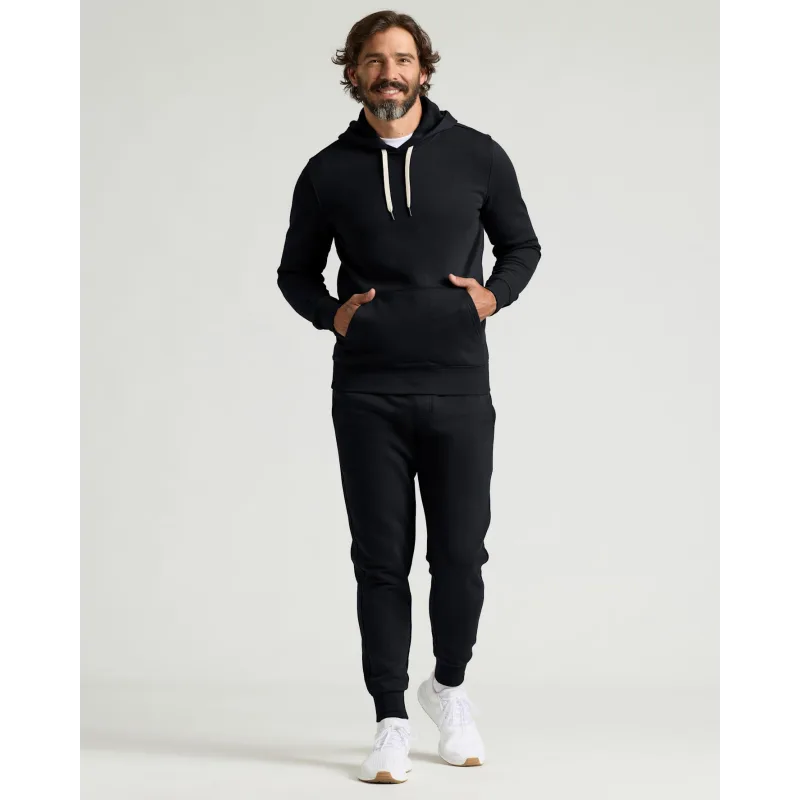 True Classic Black Fleece French Terry Pullover Hoodie