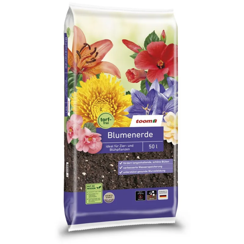 toom Blumenerde torffrei 50 l