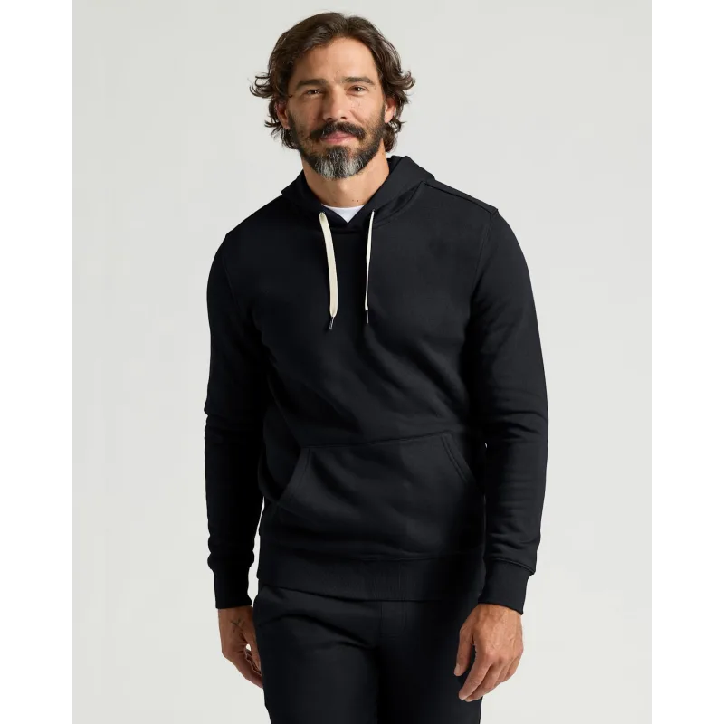 True Classic Black Fleece French Terry Pullover Hoodie
