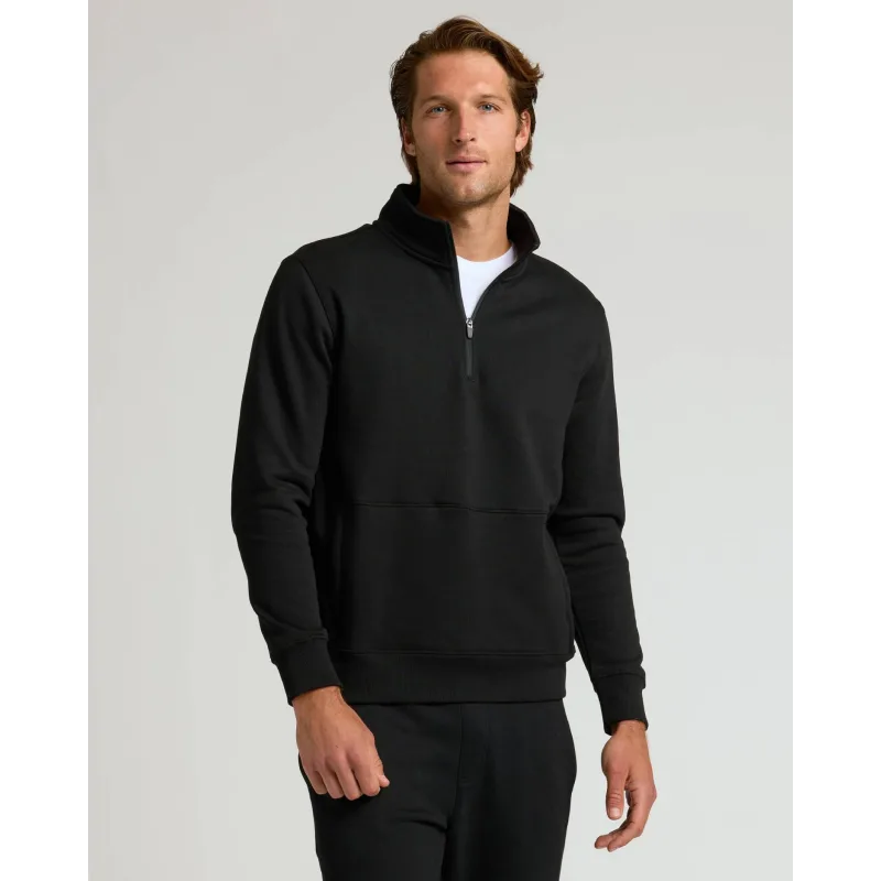 True Classic Fleece Quarter Zip Sweatshirt, black
