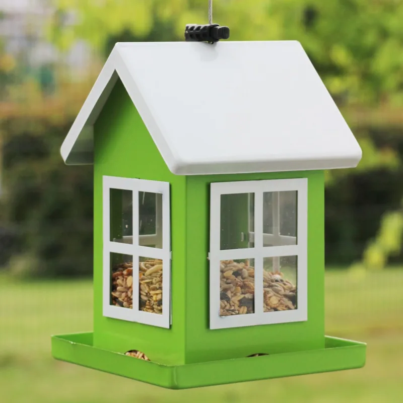 Vogelfutterhaus 'Mia' grün 14 x 14 x 19,5 cm