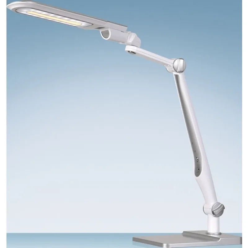 styro styro Schreibtischleuchte LED Multiflex, mit Standfuß und Klemme, weiß/silber, Höhe 600 mm